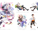 ポップでキラキラな雰囲気のイラスト制作いたします 商用利用可！鮮やかで目を引くイラストをあなたに！ イメージ5