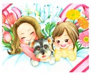 ゆるかわ★似顔絵イラスト作成します 【かわいい】【デジタル・アナログ】似顔絵イラスト描きます◎ イメージ4