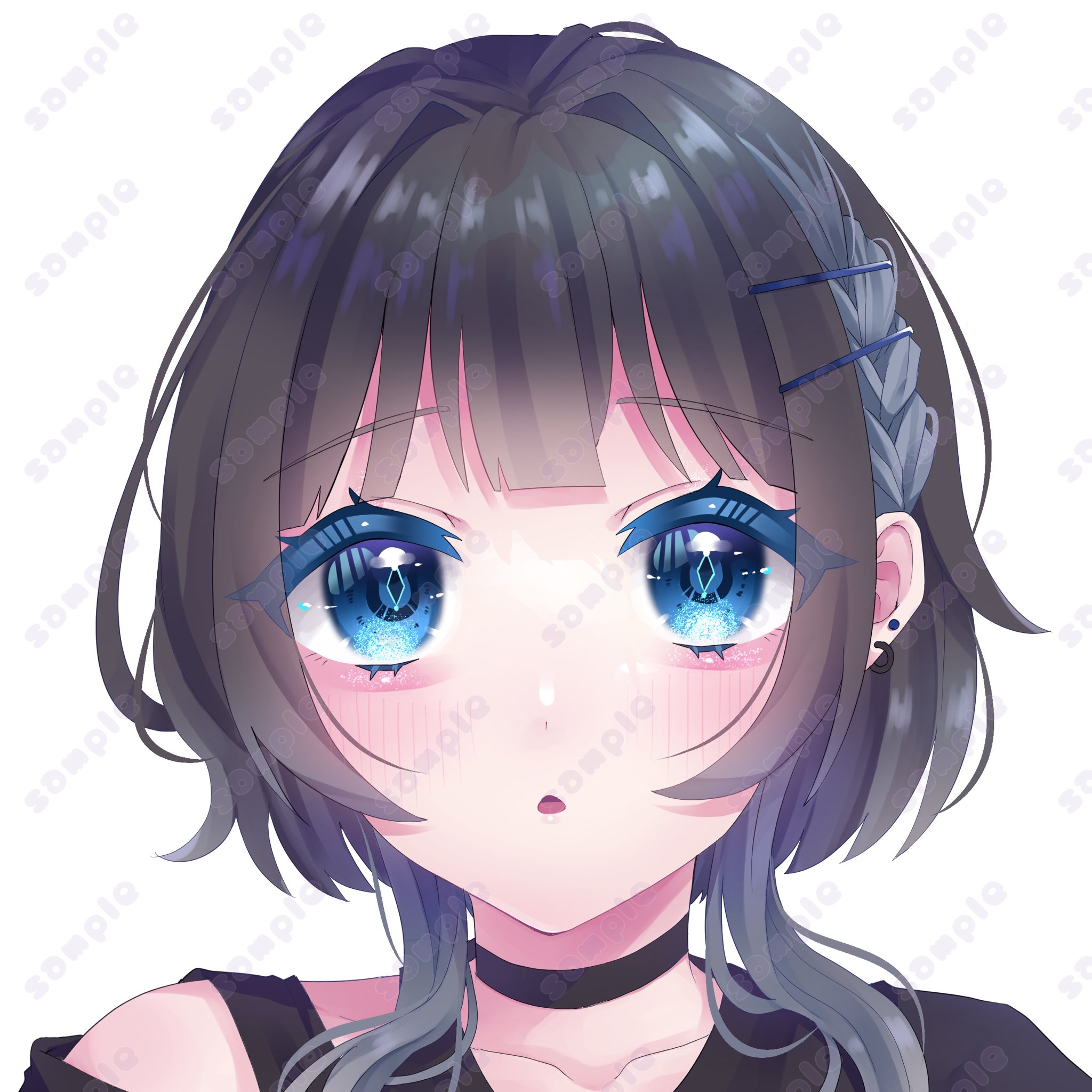 透明感のあるイラスト描きます キラキラ瞳に透明感のあるイラストでアイコンを華やかに！ イメージ4