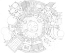 手描きで住宅・建築パースを制作します 住宅内観パースからコンペ案、鳥瞰図や断面パースも表現します。 イメージ7