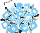 自然、花 ナチュラルイラスト制作します 絵の具のにじみやカスレを生かしたイラスト イメージ5