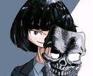 有償オリジナルイラスト書きます ガイコツ、異業種、セーラー服JKのオリジナルイラストなど イメージ5