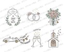 ウェディングに使えるイラスト販売してます 結婚式・ウェディング・ウェルカムボード・招待状・にもおすすめ イメージ3
