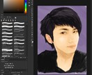 Photoshopで柔軟に本格似顔絵描きます ギフト用、SNS、名刺などに。柔軟に対応いたします。 イメージ1