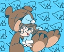 アメリカンカートゥーン風のイラスト作成します ポップで可愛いオリジナルのイラストを作成します イメージ1