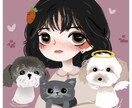 かわいいアイコン用イラストを描きます かわいいふんわりタッチで描きます イメージ5