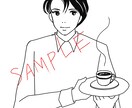 広告に添える一枚絵を描きます モノクロ線画からカラーまで対応。お気軽にお声掛け下さい。 イメージ3