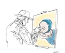 写真から一筆書きの似顔絵・家族絵を作成します 描く人数の指定なく一律料金で承ります。贈り物にも◎ イメージ7