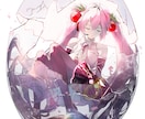 商用可︎︎⟡キラキラ透明感のある人物+背景描きます 配信、アイコン、イベント等、目を引くイラストをご希望の方に！ イメージ3