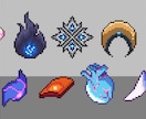 ドット絵でキャラクター等作成します 人物・モンスター・ゲーム武器・アイテムなど何でも描きます！ イメージ6