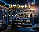 2曲セット【追加料金無し】カラオケ音源作ります 初めての方はサンプル無料で制作します！お気軽にメッセージまで イメージ1