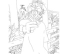 SNSアイコンで使用できる線画イラストを提供します 日常のSNSのアイコンにスパイスを イメージ3