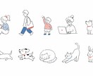 シンプルな動物・人物・食べ物などの挿絵作成します まずはお試しでご依頼してみたい方へ！お気軽にご相談下さい。 イメージ3