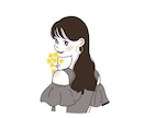 商用可｜大人可愛い後ろ姿のアイコン描きます 髪型・服装カスタマイズOK！ペットやお花と一緒に自分らしさを イメージ7