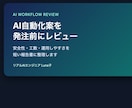 AI自動化案を発注前にレビューします 発注前に安全性・工数・運用の抜けを整理します イメージ2