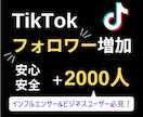 TikTokのフォロワー2000人増やします 【最安値】最安値に挑戦中/減少保証あり◯ イメージ5