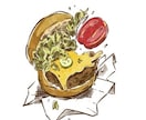 美味しそうな食べ物イラスト・フードイラスト描きます 商業利用可！飲食店のメニューなどのお洒落な食べ物イラスト イメージ3
