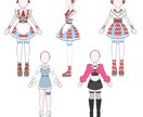 キャラクターの衣装デザインします 私服系からアイドル系などシンプルなものから華やかなものまで！ イメージ2