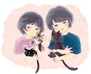 やさしいタッチのイラストお描きします やわらかく、あえてむらがあるように色を塗ります。 イメージ1