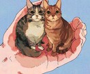 手のりサイズのペット似顔絵を作成します 大切なペットの思い出に！アイコンやプレゼントにピッタリ◎ イメージ1