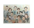 ふんわりタッチの水彩似顔絵をお描きします お祝いや記念日に！世界に一つだけのプレゼント☆A3サイズ イメージ9