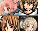 アイコン作成★通常等身絵の【顔アップ】承ります 楽しくSNSを活用する為のお手伝いします☆ イメージ4