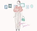 ファッションイラスト全身、おしゃれに水彩で描きます 大人ふんわり、外国パステル。トレンドと個性で注目を！商用あり イメージ2