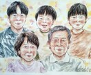 ふんわりタッチの水彩似顔絵をお描きします お祝いや記念日に！世界に一つだけのプレゼント☆A3サイズ イメージ5