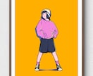 ポップでレトロなイラストを作成します SNS用のアイコンや、画像をレトロポップに仕上げます イメージ1