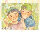 ほんわか温かい水彩似顔絵を制作します 大切な人へのプレゼントや記念日などの思い出に♫ イメージ5