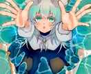 SNSアイコンやキャラデザ、1枚絵など制作致します SNSのアイコン、ヘッダー、キャラデザ（三面図）、1枚絵など イメージ5