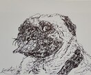 ペットをお飼いの方、似顔絵を描きます ボールペンだけで、一筆書きの、動物を描いています。 イメージ1