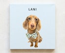 愛犬、猫、ペットの似顔絵アートを作ります お気に入りの1枚を本格キャンバスに。送料込・スマホ写真OK イメージ1