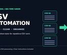 CSVファイルの統合・整理を自動化します 繰り返しのCSV処理を使いやすい小さなツールにします イメージ1