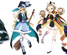 活動者様･ゲーム関連のイラスト描きます ご希望に添えるまで！絵柄寄せも可能です！ イメージ4