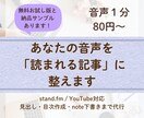 音声・動画配信を読みやすいnote記事に整えます 話した内容を記事に！音声を資産記事へ整えます イメージ1