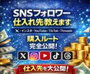 SNSフォロワー増加サービスの仕入れ元を公開します 業者が使ってる“裏ルート”をあなただけに公開します。 イメージ1