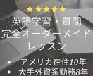 英語の学習・質問、レベルアップを完全サポートします ●アメリカ在住１０年、完全オーダーメイドレッスン● イメージ1