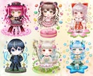 キラキラでかわいいミニキャラを描きます 商用利用可！オリジナルグッズやアイコンにおすすめ！ イメージ5