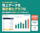 売上データを集計表とグラフにまとめます 明細から月別・商品別などの傾向を見える形に イメージ1