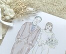 思い出に残る結婚式の似顔絵イラストお描きします ウェルカムボードや両親贈呈品にもオススメ！ イメージ1