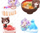 食べ物×人物のデフォルメイラスト制作します 食べ物にデフォルメなどを添えたイラストをお描きします イメージ6