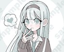 かわいい女の子の簡易イラストを作成します SNSアイコン等にご使用いただけます イメージ2