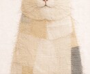猫・ペットの布コラージュ作品を制作します 写真から布と手縫いでペットアート制作 イメージ4
