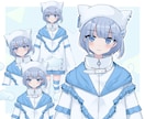 Vtuberモデルを一括で制作致します キャラクターデザインからモデリング一括で制作させて頂きます！ イメージ2