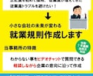 小さな会社の未来が変わる　就業規則作成します はじめて人を雇用！はじめて正社員を雇用！わかりやすく説明 イメージ1