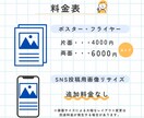 チラシとWEB画像をセットで作成します チラシからWEB画像まで整うから告知がラクラク！ イメージ3