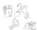 絵心が無い人間が絵を描きます 小学生もびっくりな絵心の無さと自然に笑ってしまう絵を描きます イメージ3