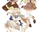 表情差分4種付き！立ち絵可愛く描きます 修正無制限＆キャラデザ対応も可能です！ イメージ3