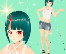 自作VTuberがあなただけのアバターを作ります 2D絵から3Dモデルへ。揺れ髪、リップシンク、まばたきも対応 イメージ2